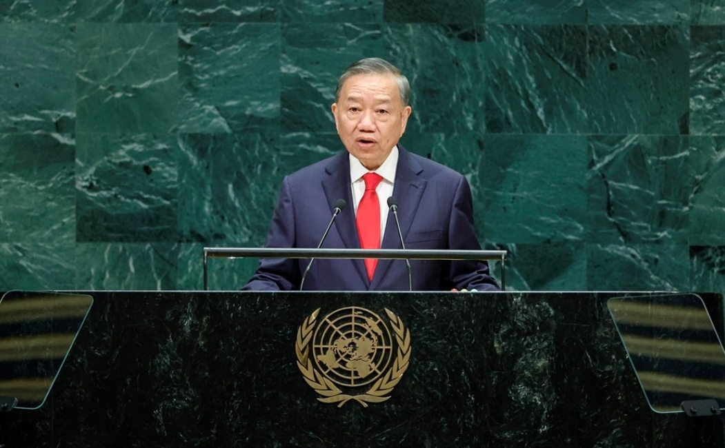 General Secretary of the Communist Party of Vietnam Central Committee and President To Lam addresses the high-level general debate of the 81st session of the United Nations General Assembly (UNGA 81) at the UN headquarters in New York on September 22, 2026. (Photo: Reuters)