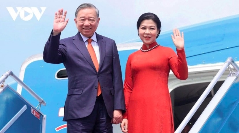 General Secretary of the Communist Party of Vietnam Central Committee and President To Lam and his wife