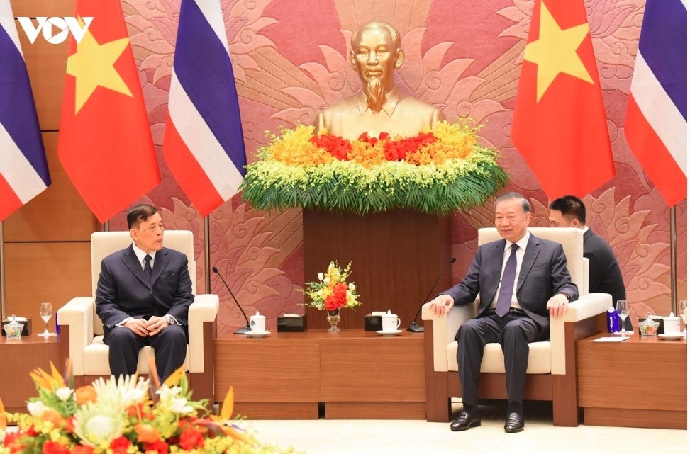  General Secretary of the Communist Party of Vietnam Central Committee and President To Lam hold talks with King of Thailand Maha Vajiralongkorn Phra Vajiraklaochaoyuhua. 