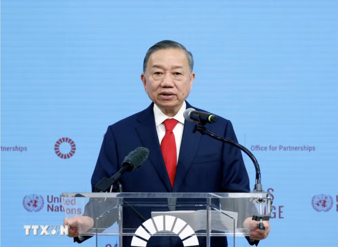 Party General Secretary and President To Lam speaks at the event (Photo: VNA)