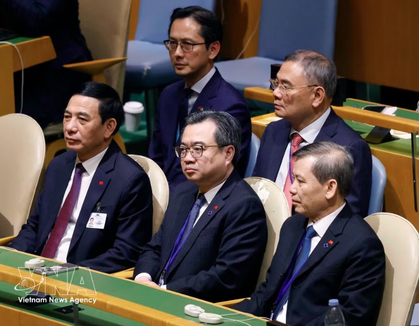 Members of the Vietnamese delegation attend the high-level general debate of the 81st session of the United Nations General Assembly in New York on September 22, 2026. (Photo: VNA)