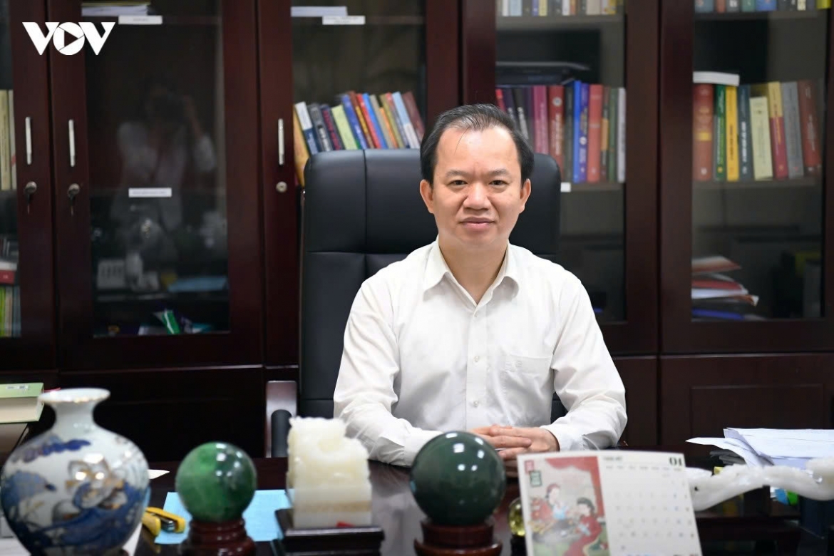 Assoc. Prof. Dr. Bui Hoai Son, deputy head of the Party Central Committee’s Commission for Publicity, in his office