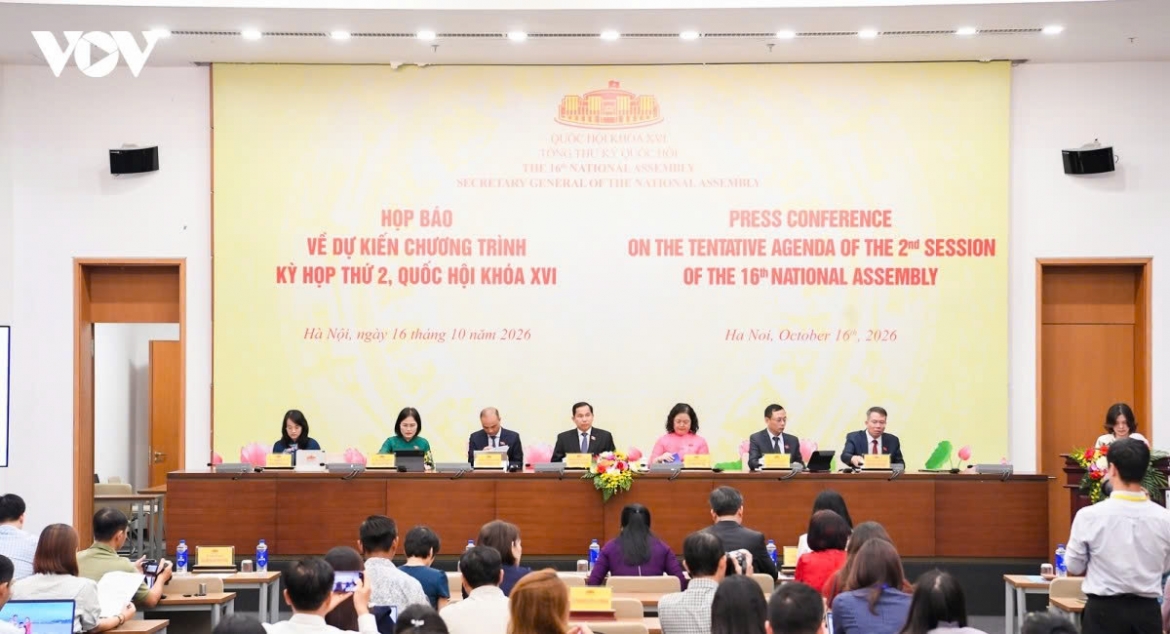 Press briefing in Hanoi on October 16 on the working agenda of the National Assembly's year-end session