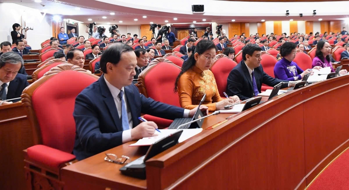 Delegates participate in the opening session of the fourth plenum.