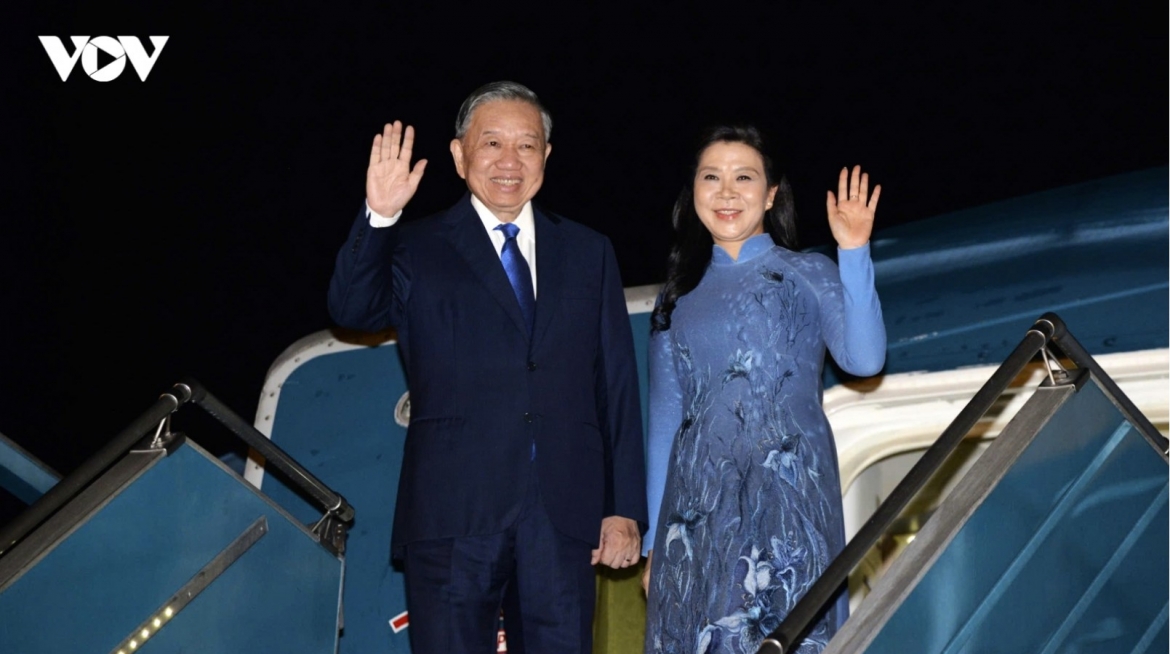 General Secretary of the Communist Party of Vietnam Central Committee and President To Lam, and his spouse Ngo Phuong Ly